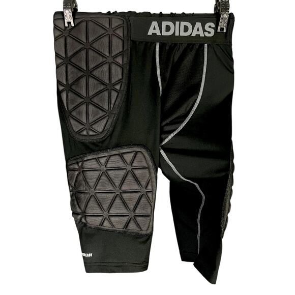 Boys Adidas Football Girdle 5-Pad Smash Compression Shorts ~ Black - M - Picture 1 of 4